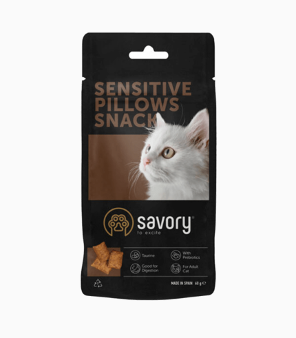 Хрумкі ласощі Savory Snack Подушечки для заохочення котів, чутливе травлення