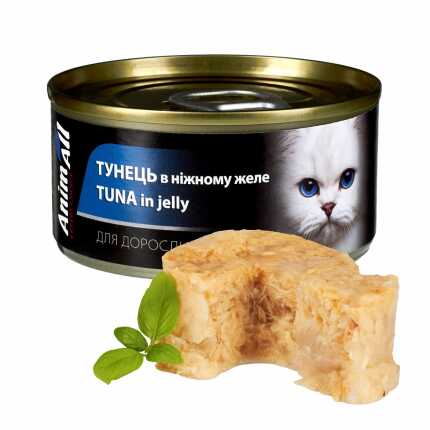 АнімАлл вологий корм для котів Тунець в ніжному желе 85г
