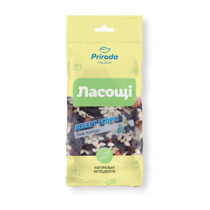 Ласощі Priroda Десерт Асорті ласощі для папуг 100 г