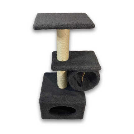 Дряпка Природа Саванна для котів з барабаном сіра 38x38x90 см