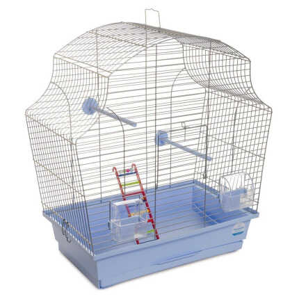 Клітка Природа Мері для дрібних декоративних птахів хром/блакитна 44x27x54 см