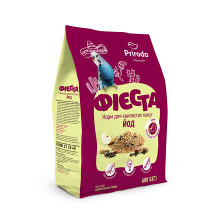 Корм Природа Фієста Йод для хвилястих папуг 600 г