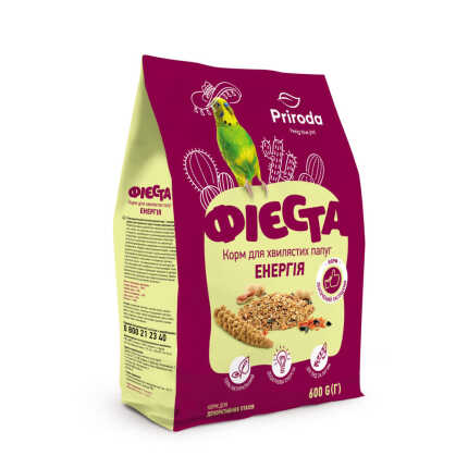 Корм Природа Фієста Енергія для хвилястих папуг 600 г
