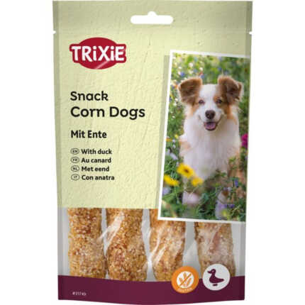 Ласощі Trixie Premio Corn Dogs для собак з качкою і сиром_ятною шкірою 100 г