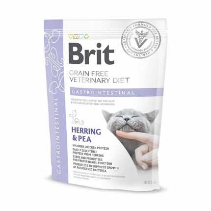 Корм сухий Brit Grain Free VetDiet Cat Gastrointestinal для котів з порушеним травленням з оселедцем лососем яйцем...