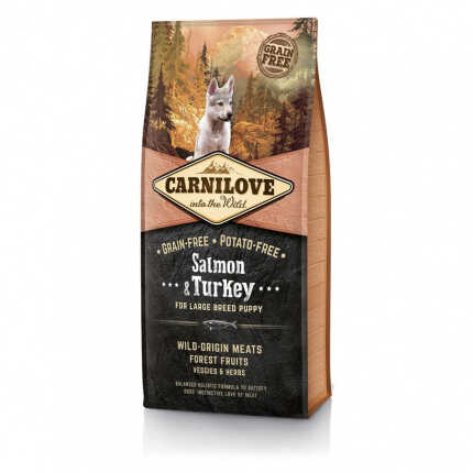 Корм сухий Carnilove Puppy Large Breed Salmon and Turkey для цуценят великих порід з лососем та індичкою 12 кг