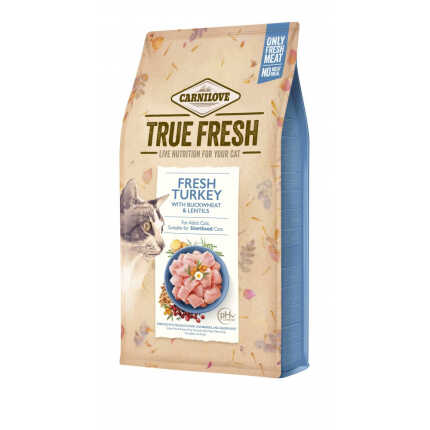 Корм сухий Carnilove True Fresh Cat Fresh Turkey для дорослих котів з індичкою 1,8 кг