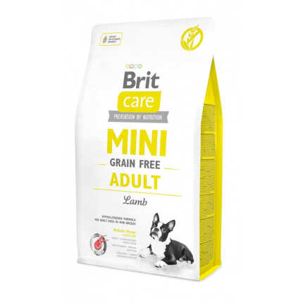 Корм сухий Brit Care Grain Free Mini Adult Lamb для дорослих собах мініатюрних порід з ягням 2 кг
