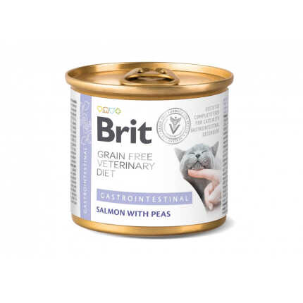 Корм вологий Brit Grain Free Veterinary Diets Gastrointestinal для котів при проблемах з травленням з лососем та...