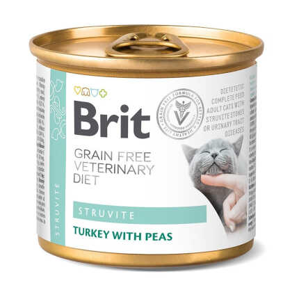 Вологий корм Brit Grain Free Veterinary Diets Struvite для котів при лікуванні та для профілактики сечокам яної...