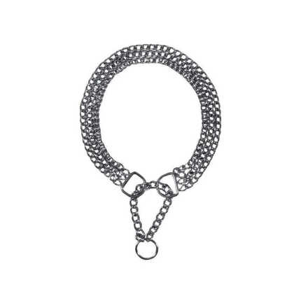 Нашийник-зашморг Trixie для собак потрійний хромований розмір XL 65 см/2,5 мм