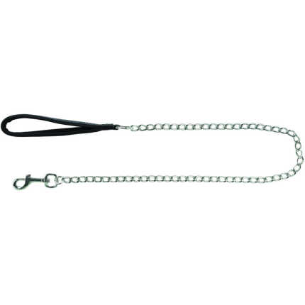 Повідець-ланцюг Trixie для собак з неопреновою петлею для рук M–L 1,00 м х 3,0 мм чорний