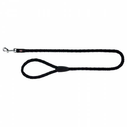 Повідець Trixie для собак Cavo чорний нейлон розмір S-М 1 м/12 мм