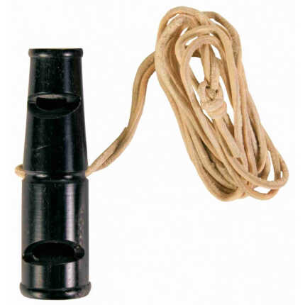 Свисток Trixie Buffalo для тренування собак зі шкіряним шнурком пластиковий 6 см